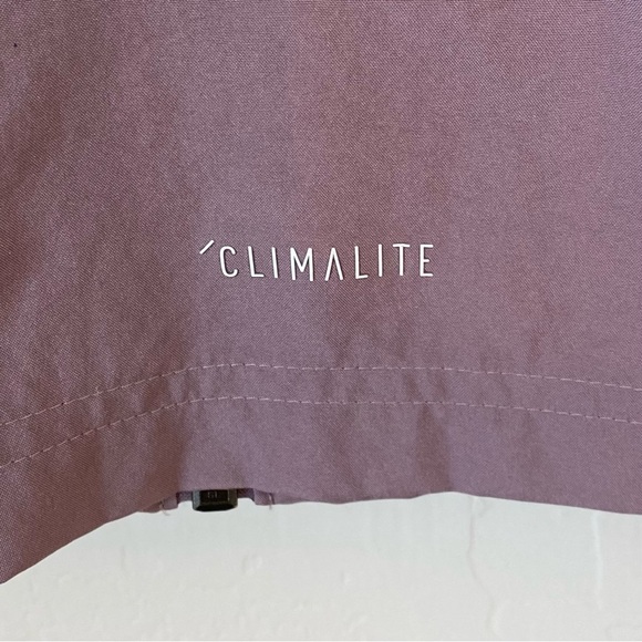 Adidas lavender zipped climalite jacket sz Small Cinched Drawstring Waist - Picture 3 of 12